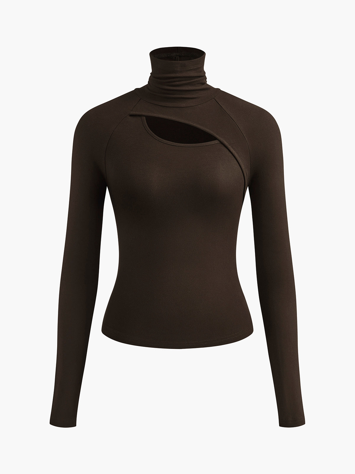 Ravena™ | Women's Turtleneck Cutout Top Long Sleeve Fitted Going Out Top