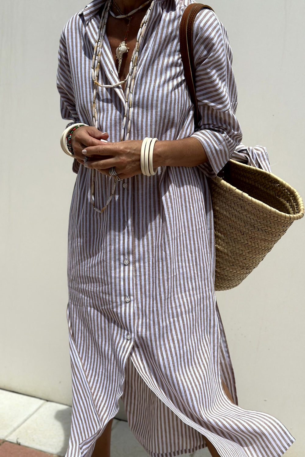 Marcelline™ | Lily - Striped Shirt Dress