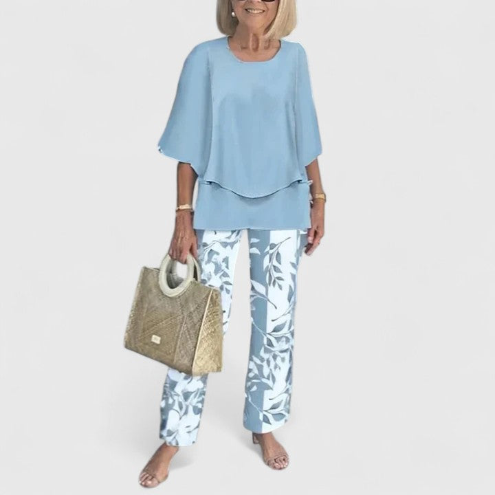 Fern™ | Women's Casual Floral Print Top and Wide-Leg Pants Set