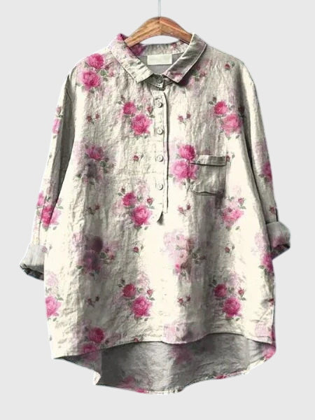 Valeria™ | Valeria™ - Floral Print Chiffon Blouse for Everyday Wear