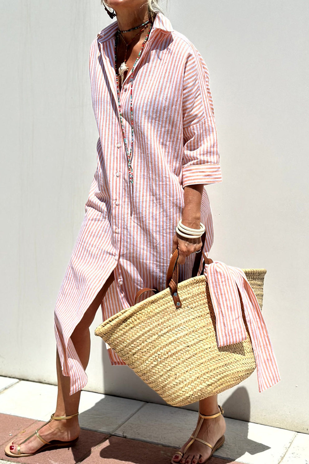 Marcelline™ | Lily - Striped Shirt Dress