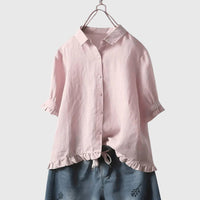 Pamela™ | Chic Cotton Blend Shirt for Any Occasion