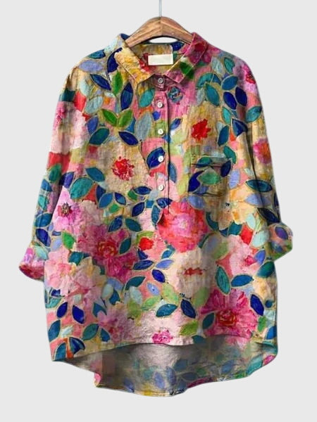 Valeria™ | Valeria™ - Floral Print Chiffon Blouse for Everyday Wear