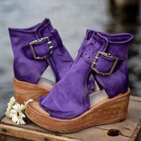 Dawn™ | Wedge Sandals with Buckle in Boho Style