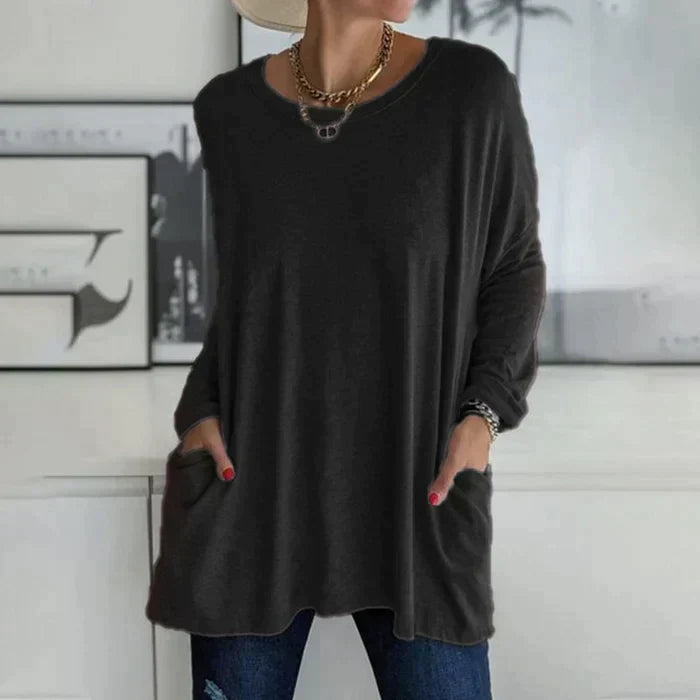 Ruby™ | Women's Oversized Long Sleeve Tunic Top with Pockets