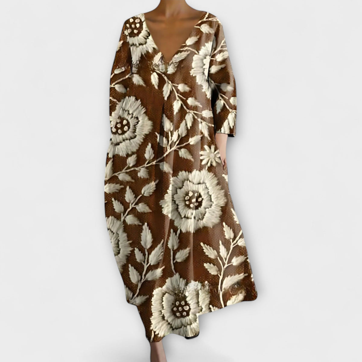 Style200™ | Vibrant V-Neck Maxi Dress for Every Occasion