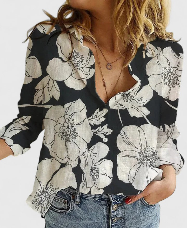 Elena™ | Chic Blouse for Office & Evening Wear