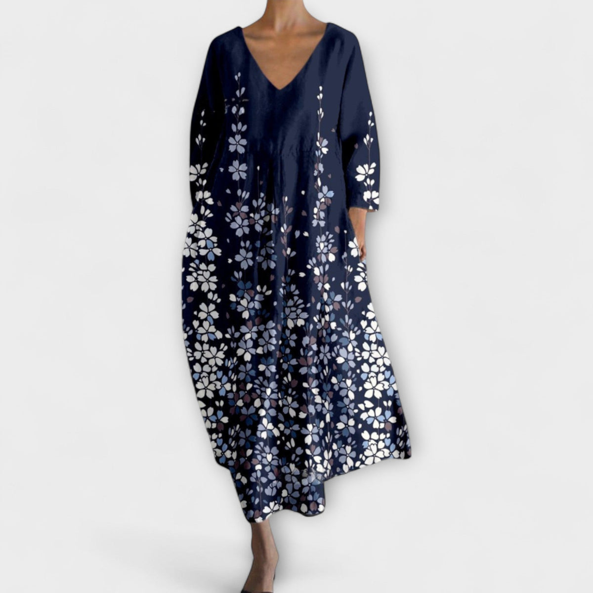 Style200™ | Vibrant V-Neck Maxi Dress for Every Occasion