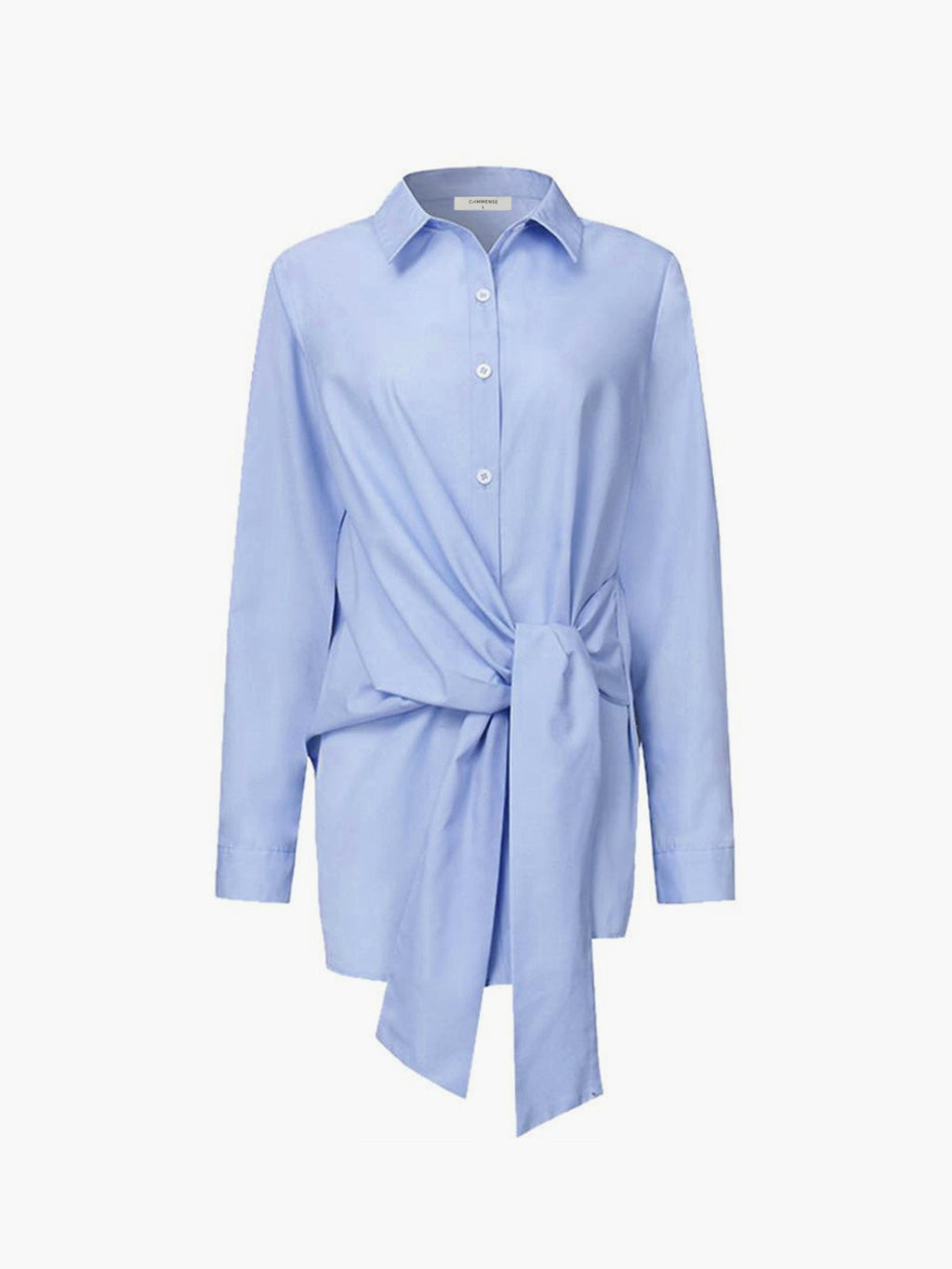 Monroe™ | Women's Tie Waist Button Down Long Sleeve Shirt Blouse