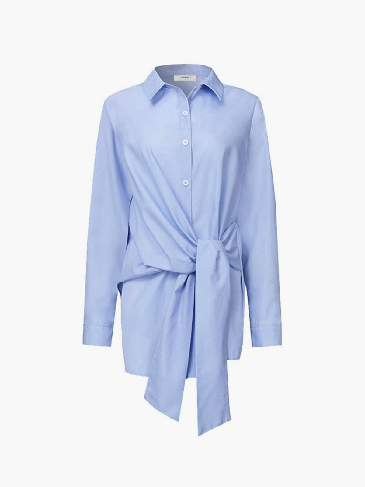Monroe™ | Women's Tie Waist Button Down Long Sleeve Shirt Blouse