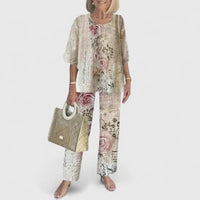 Fern™ | Women's Casual Floral Print Top and Wide-Leg Pants Set