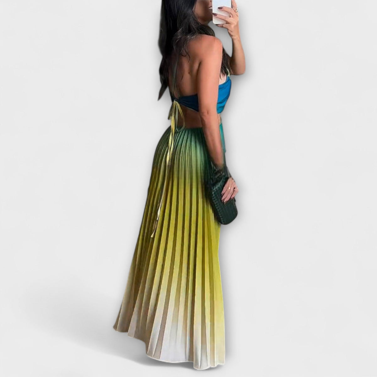 Sabine™ | Chic Backless Tie-Dye Prom Dress