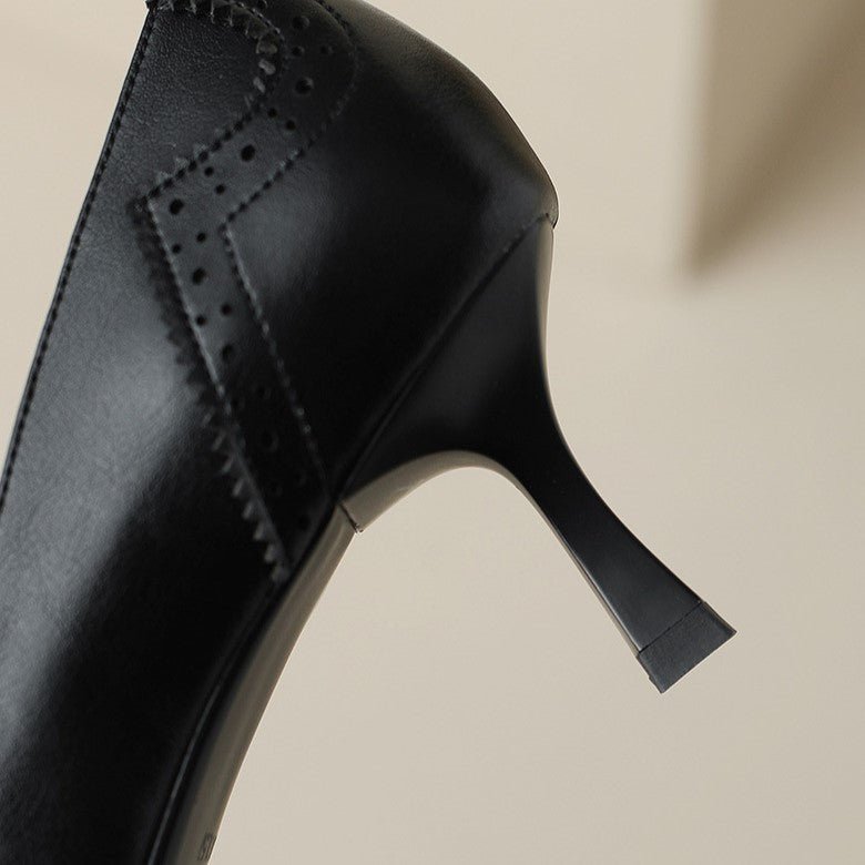 Josephine™ | Bow Brogue Kitten Heels
