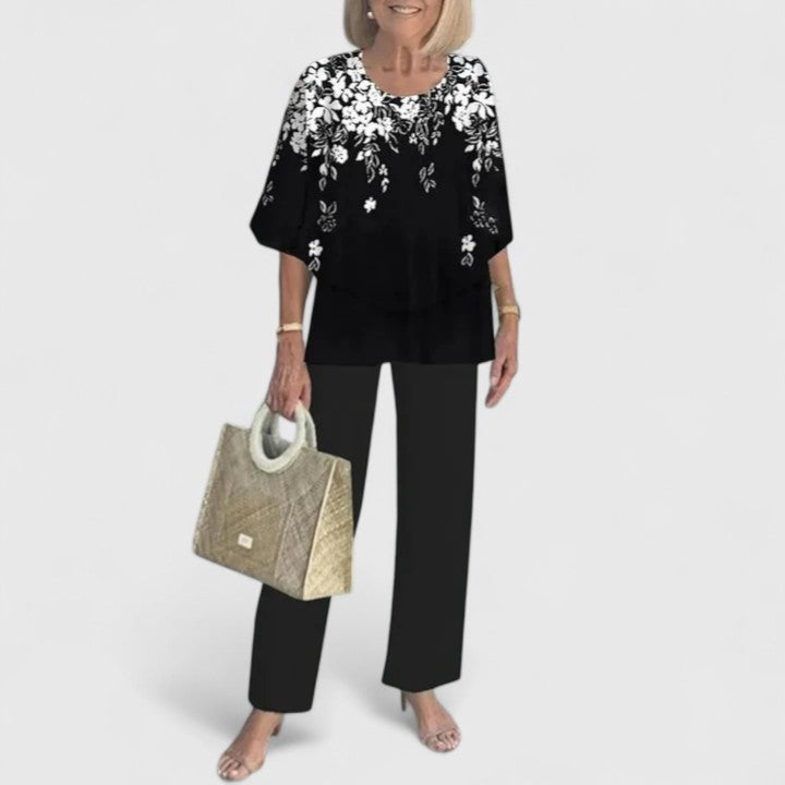 Fern™ | Women's Casual Floral Print Top and Wide-Leg Pants Set