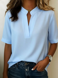 Serena™ | Women's V-Neck Short Sleeve Blouse Casual Summer Top