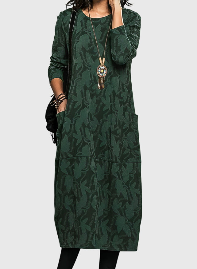 Victoria™ | Chic Round-Neck Dress for Any Occasion