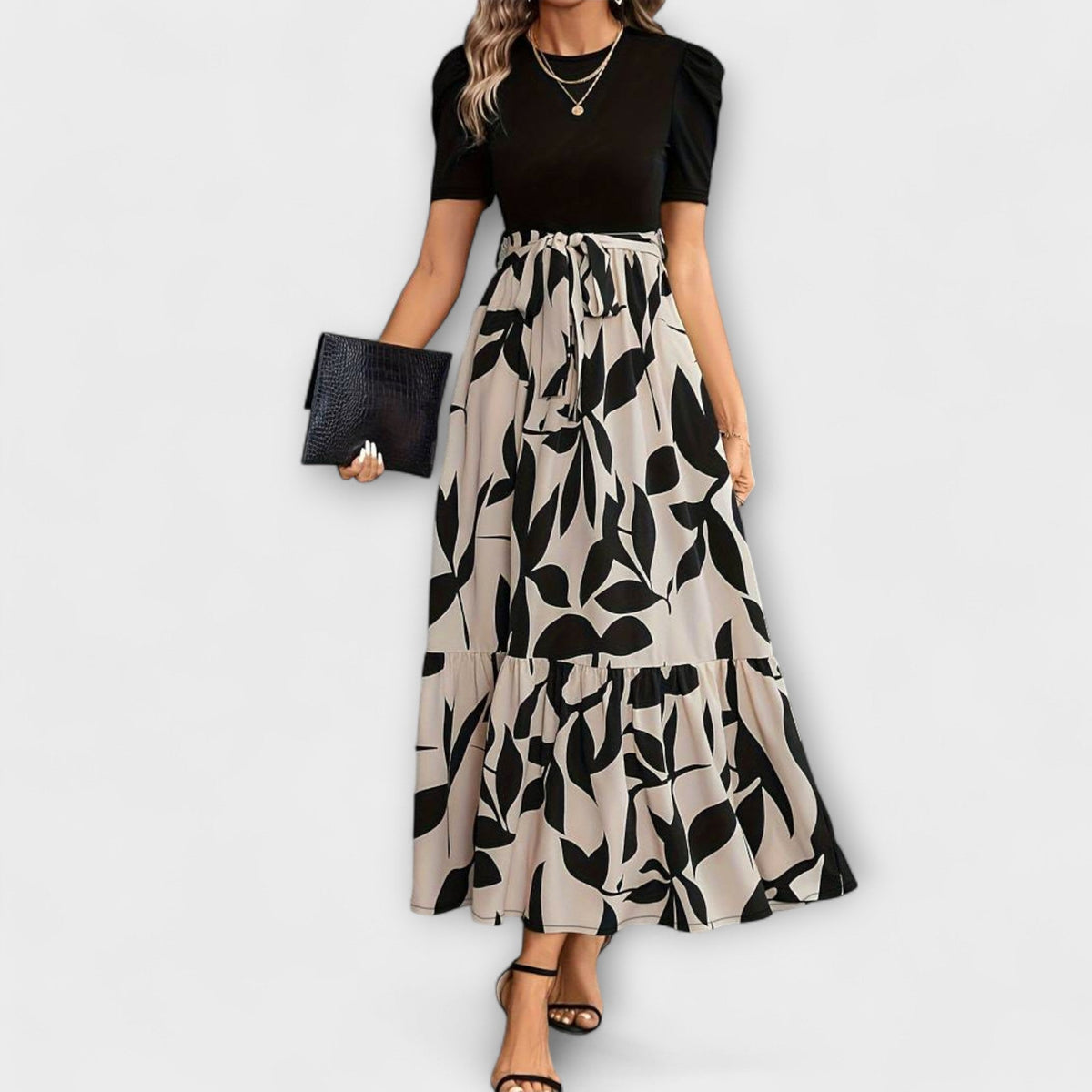 Style200™ | Floral Pattern Summer Dress for Outdoor Gatherings