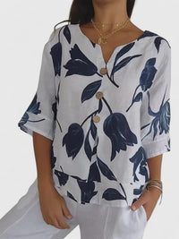 Laura™ | Stylish V-Neck Blouse for Every Occasion