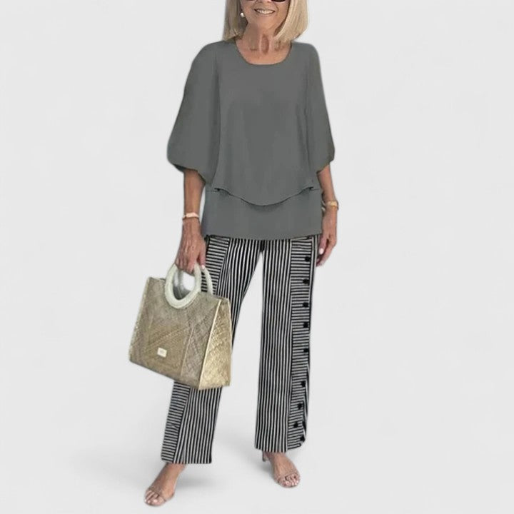 Fern™ | Women's Casual Floral Print Top and Wide-Leg Pants Set