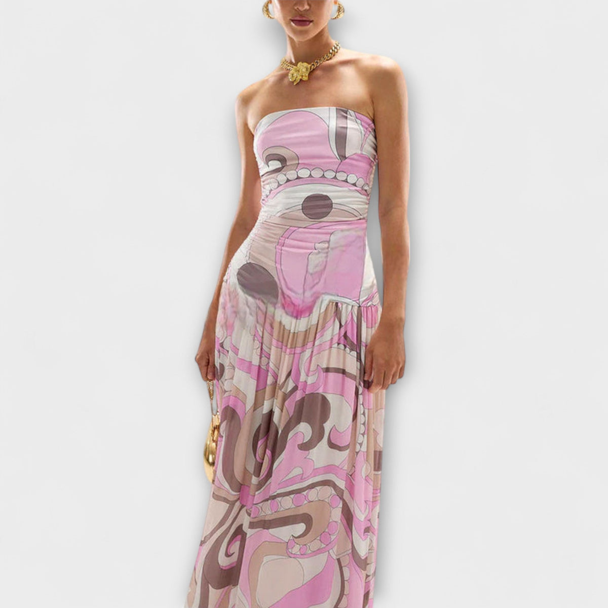 Style200™ | Pastel Off-Shoulder Maxi Dress for Summer Events