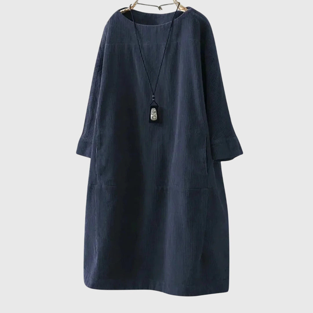 Style200™ | Chic Corduroy Midi Dress for Every Occasion