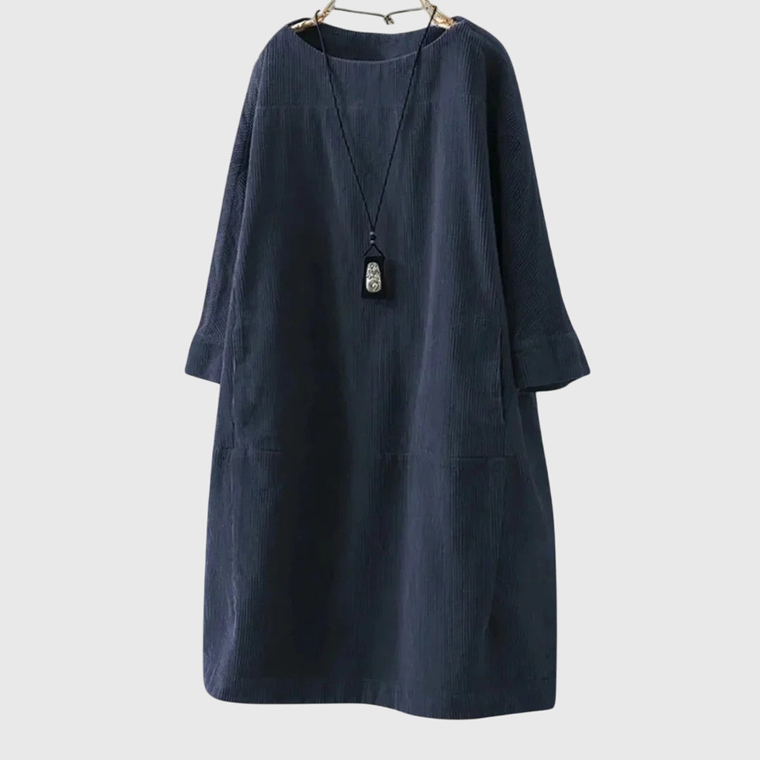 Style200™ | Chic Corduroy Midi Dress for Every Occasion
