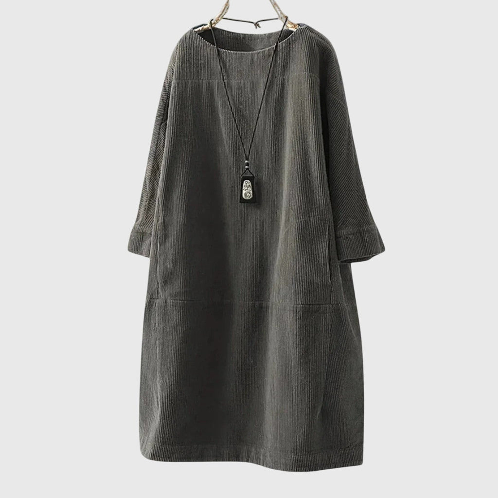 Style200™ | Chic Corduroy Midi Dress for Every Occasion