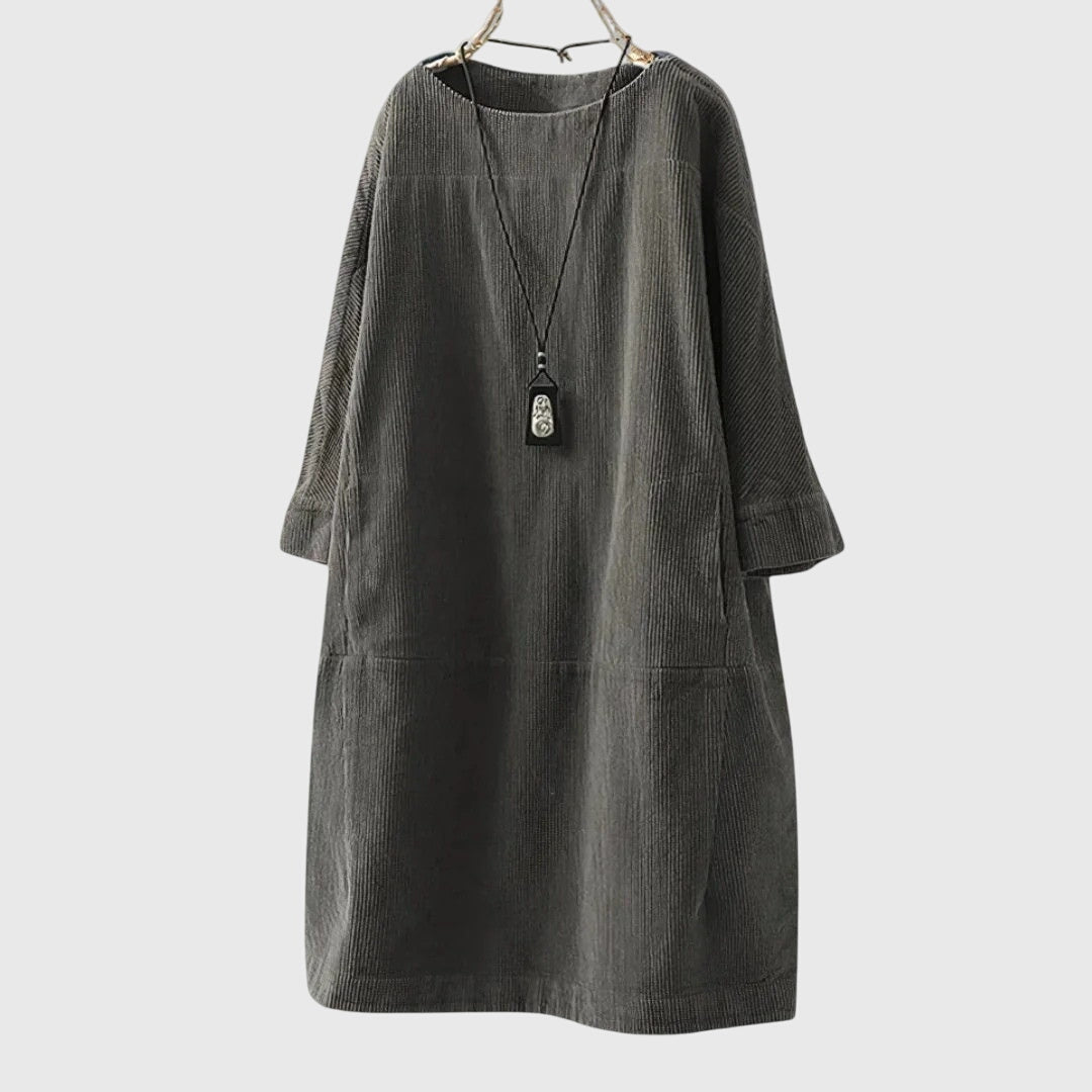 Style200™ | Chic Corduroy Midi Dress for Every Occasion