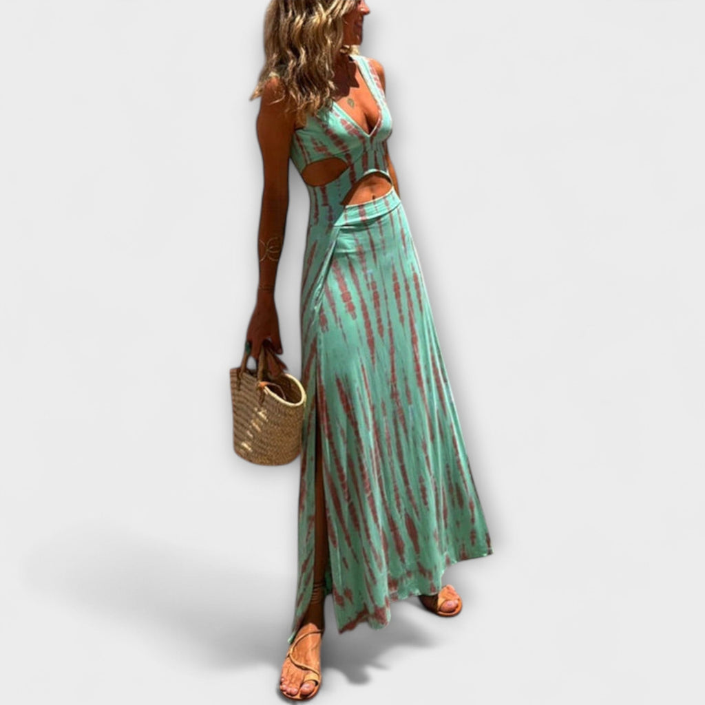 Style200™ | Ella Eleanor Tie-Dye Cutout Stretch Dress for Events