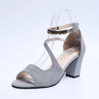 Sadie™ | Women's Block Heel Ankle Strap Peep Toe Dress Sandals