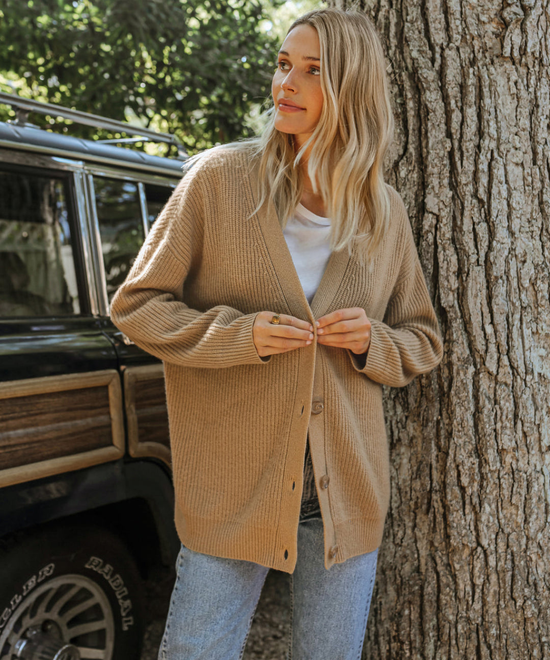 Autumn | Oversized Cardigan with Ribbed Knit Detail