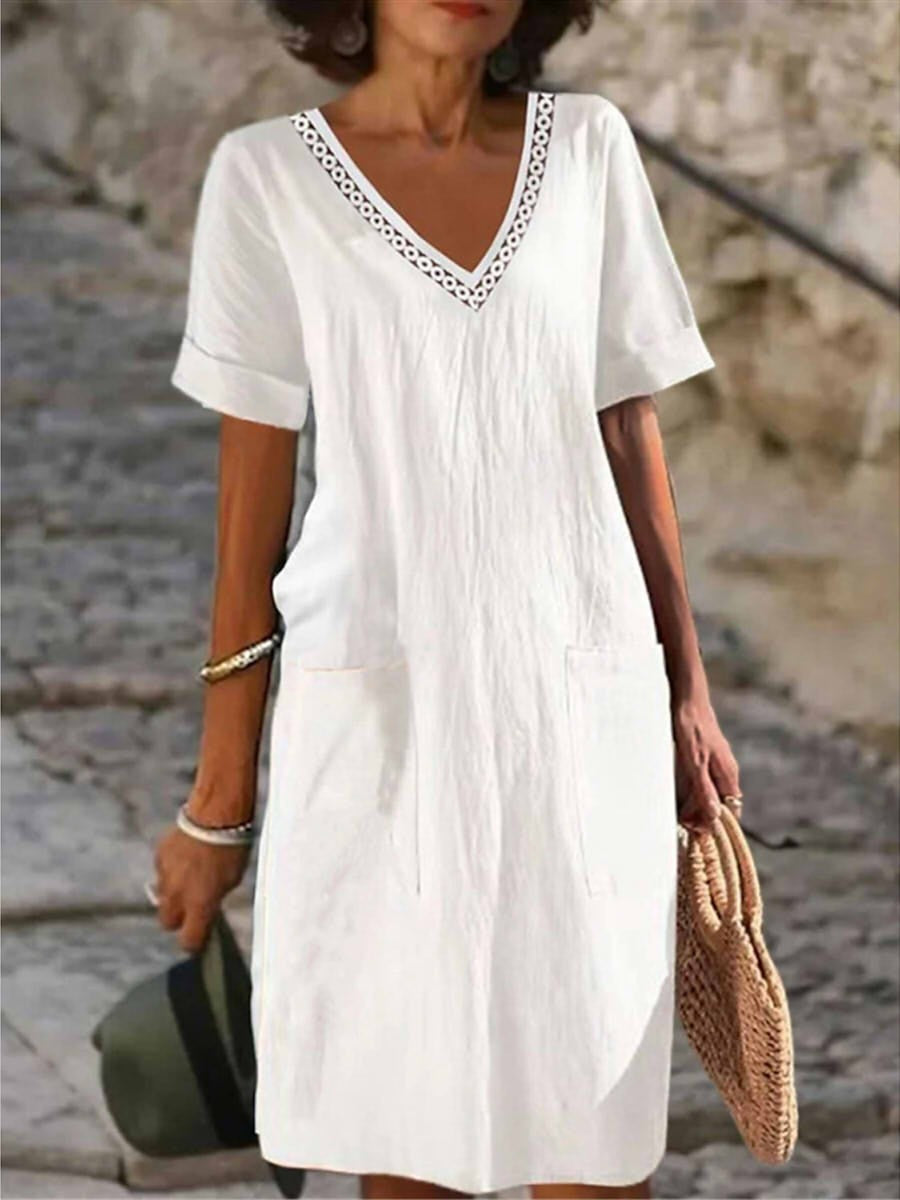 Chloe™ | Women’s Summer V Neck Straight Dress