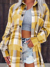 Harper™ | Women's Oversized Plaid Flannel Button-Down Shirt