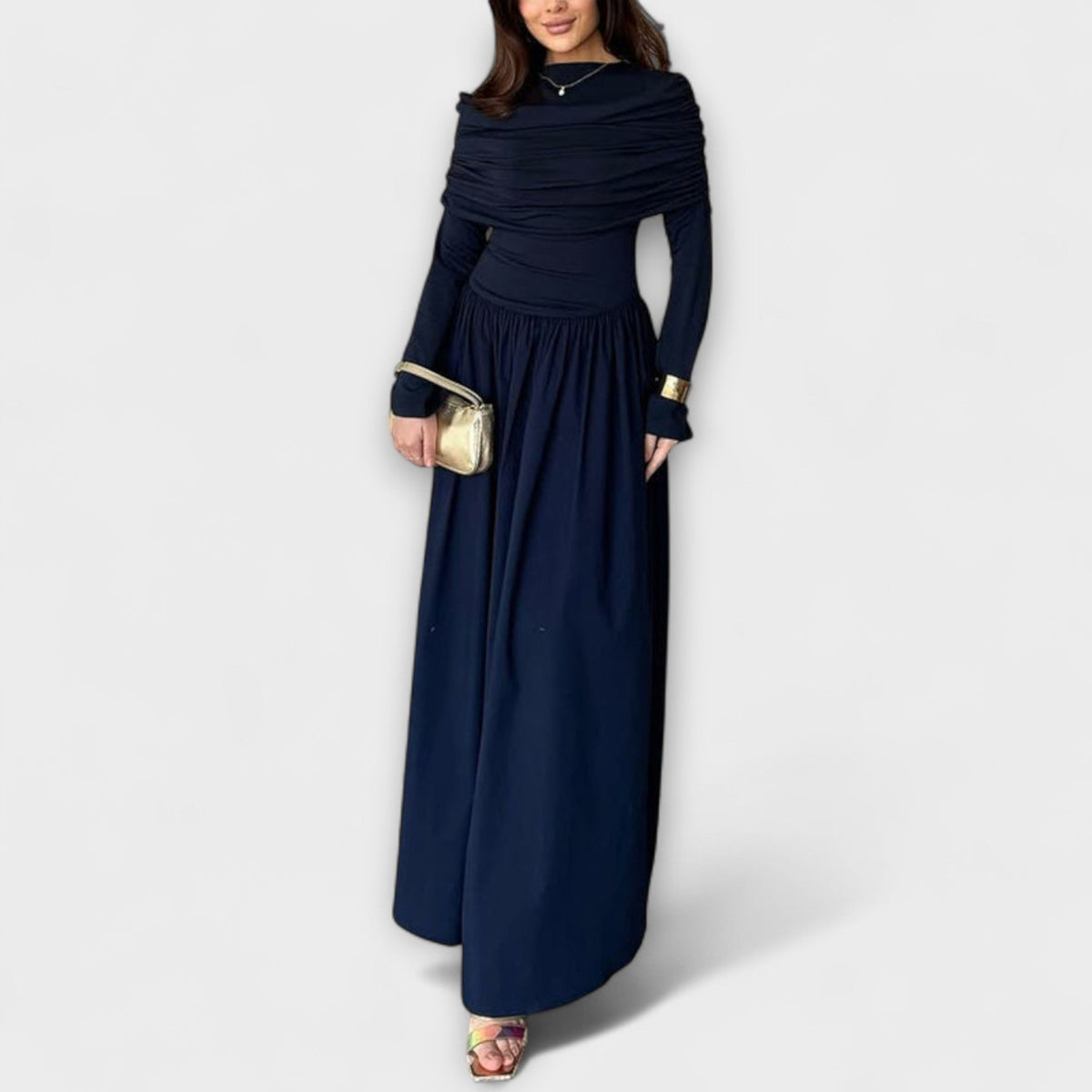 Style200™ | Jessica - Chic Pleated Dress for Everyday Wear