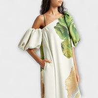 Style200™ | Floral Asymmetrical Maxi Dress for Events