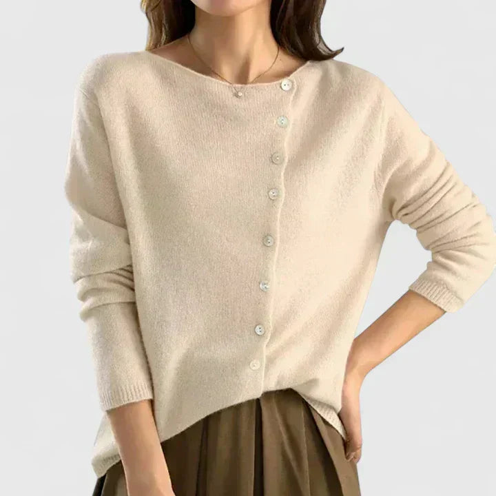 Sadie | Button Up Cardigan with Collared Detail