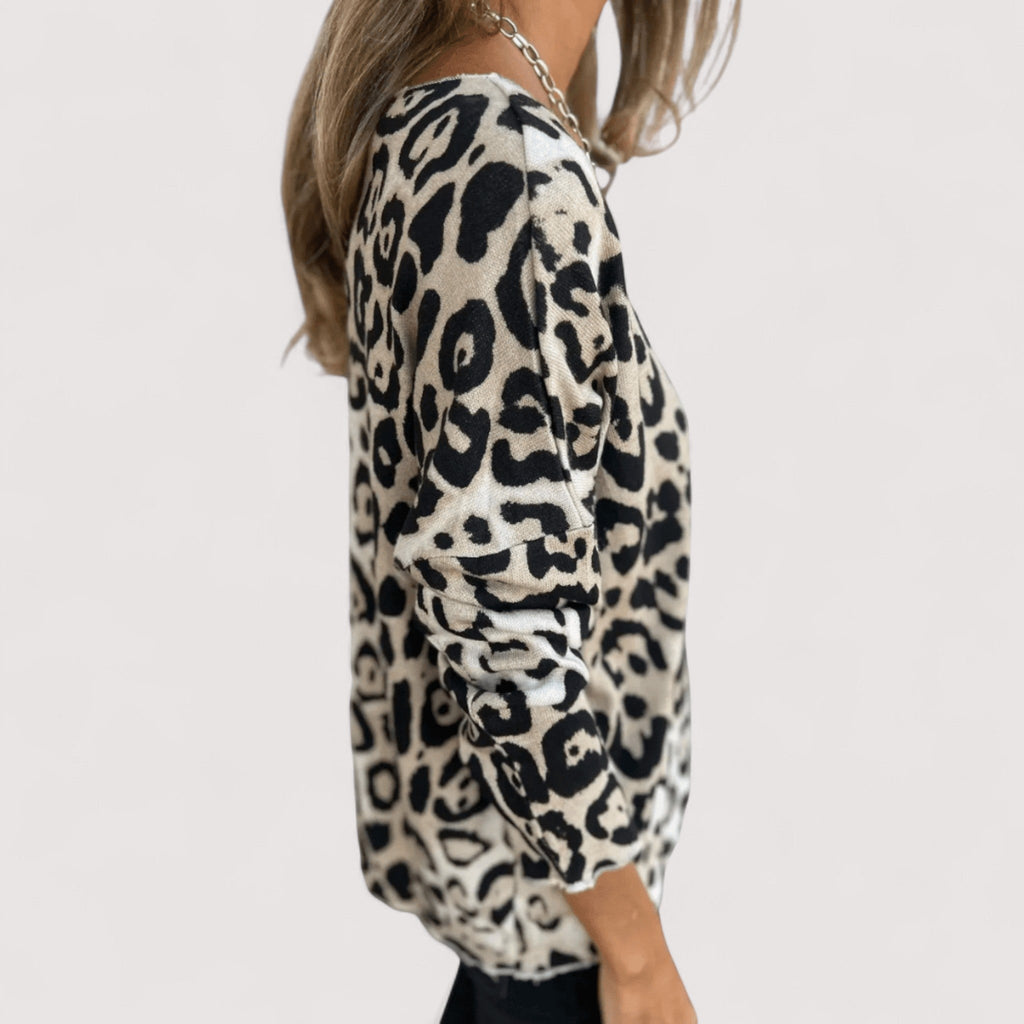 Astrid™ | Lightweight Leopard Print Top