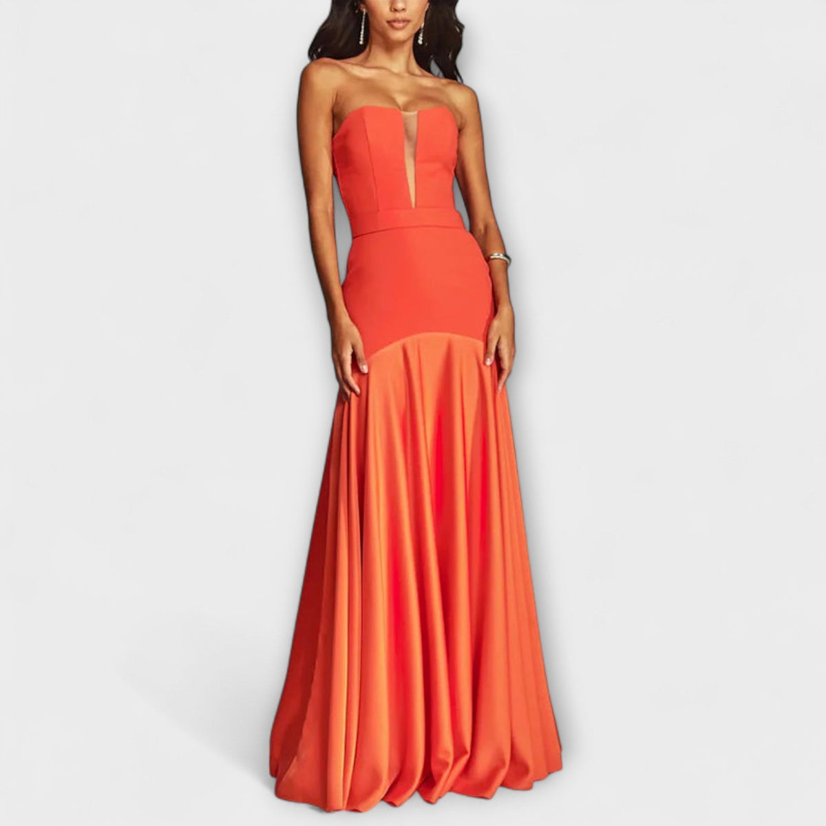 Style200™ | Vada Off-Shoulder Maxi Dress in Flowing Fabric