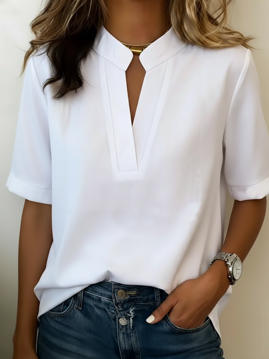 Serena™ | Women's V-Neck Short Sleeve Blouse Casual Summer Top