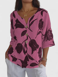 Laura™ | Stylish V-Neck Blouse for Every Occasion