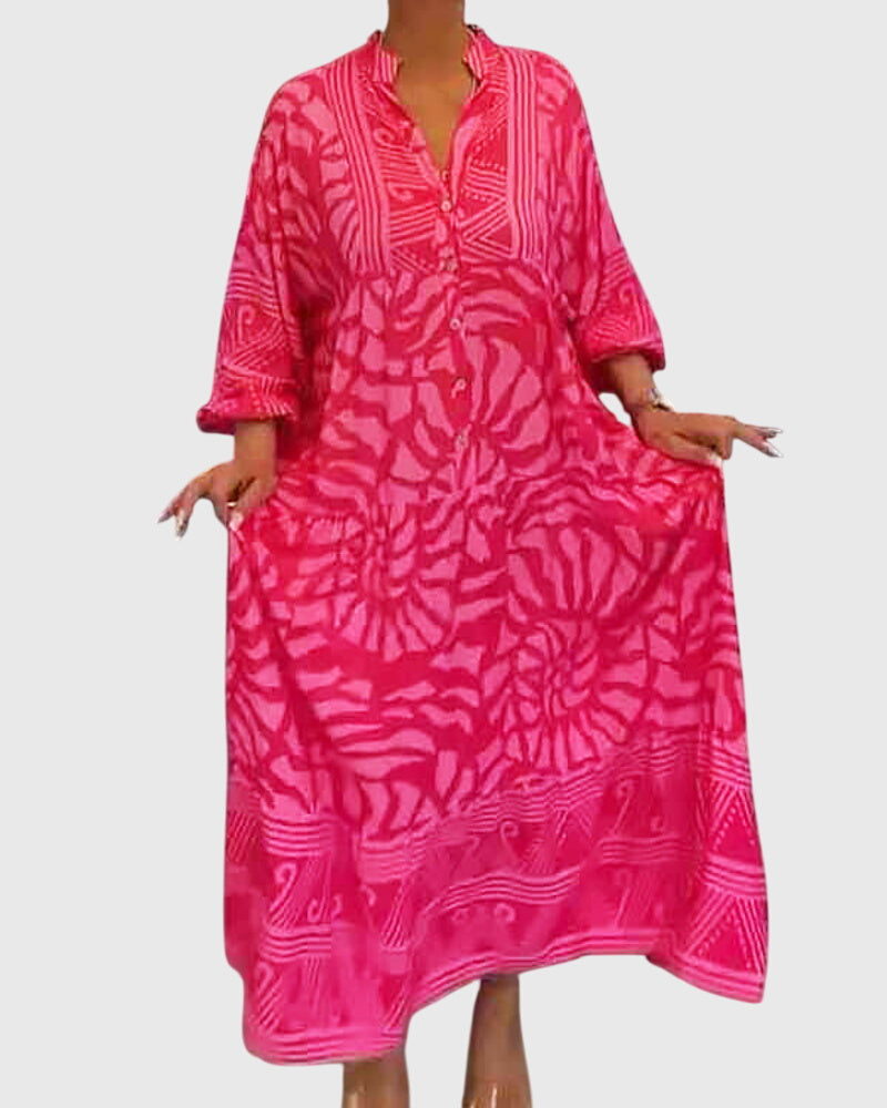 Style200™ | Chic Maxi Dress with Vibrant Print for Any Occasion