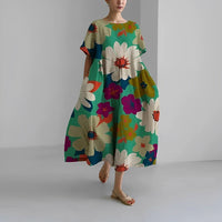 Isabella™ | Women Relaxed Style Flower Midi Dress