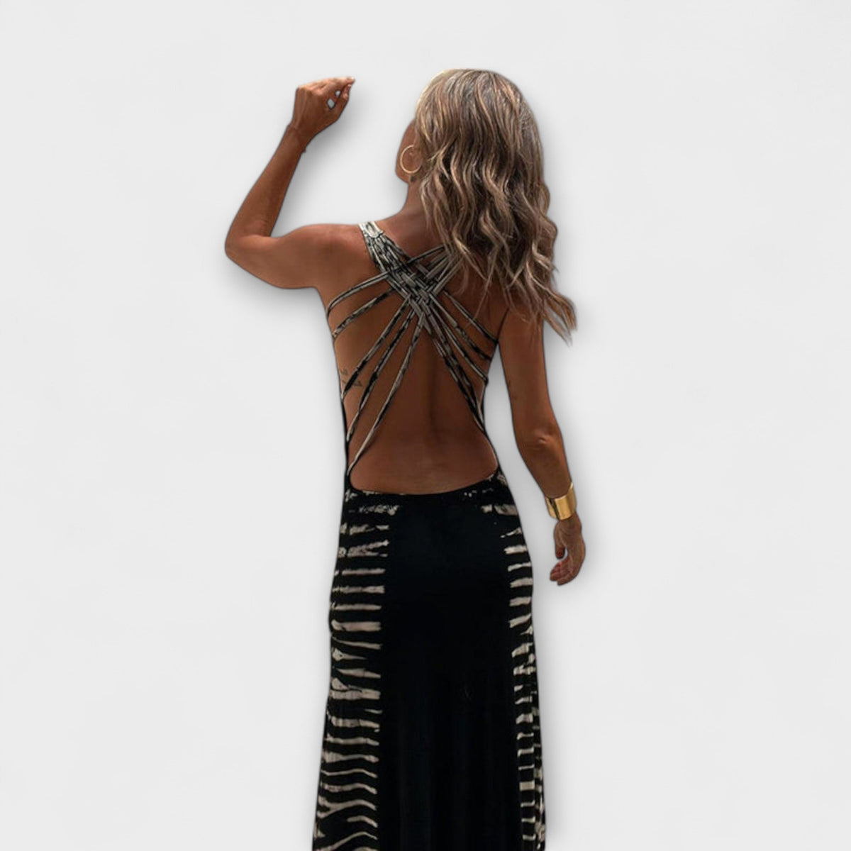 Style200™ | Starry Sky Tie-Dye Maxi Dress for Special Occasions