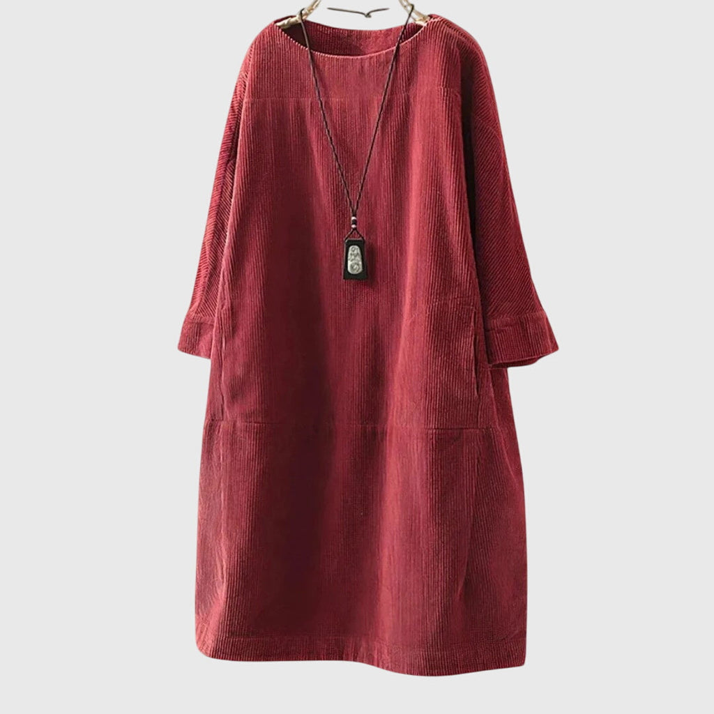 Style200™ | Chic Corduroy Midi Dress for Every Occasion
