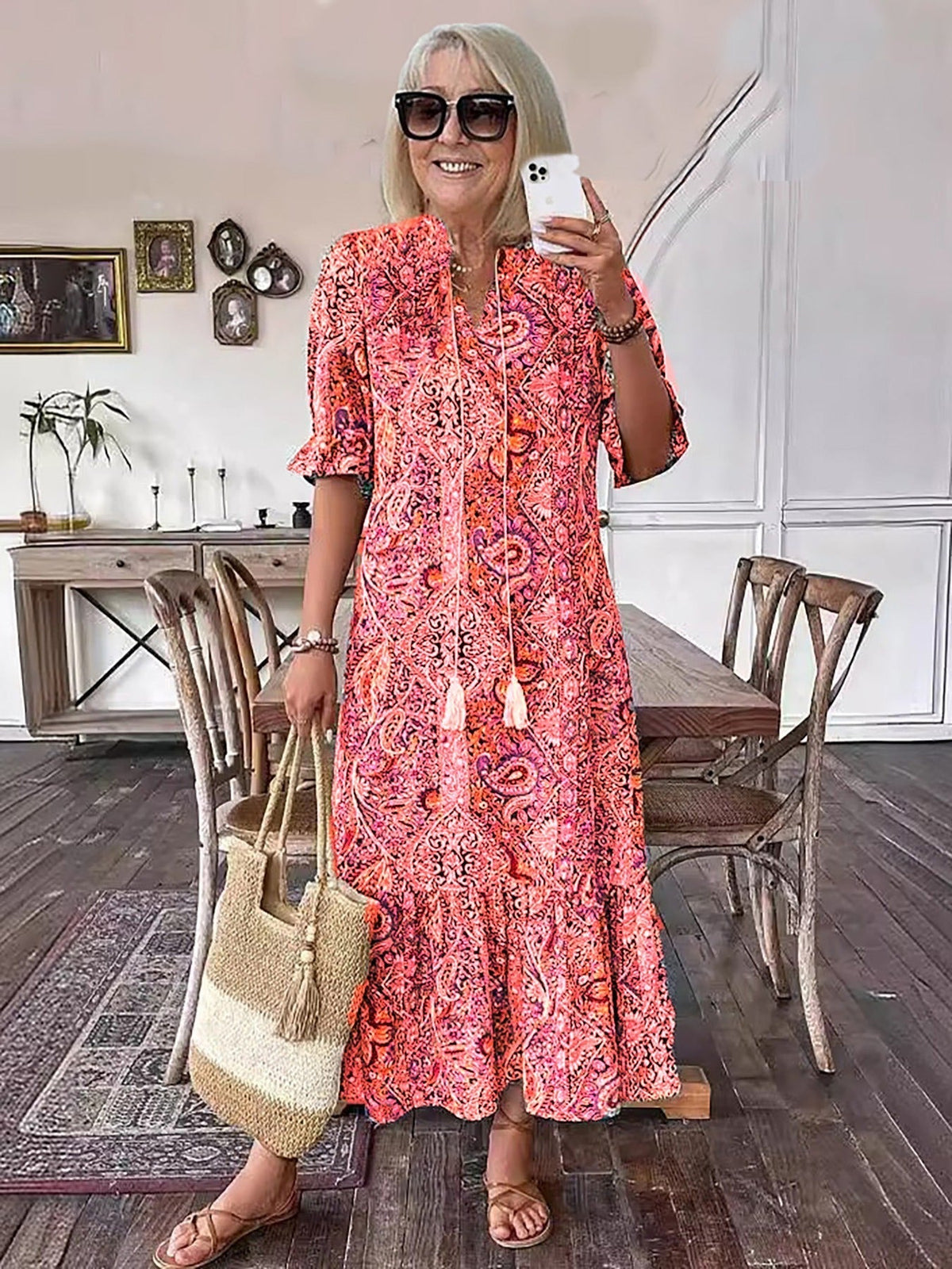 Gene™ | Boho Chic Maxi Dress for Any Occasion