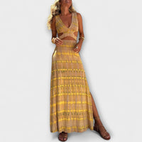 Style200™ | Ella Eleanor Tie-Dye Cutout Stretch Dress for Events