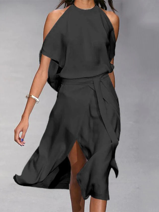 Dorothée™ | Stephanie - Halter Midi Dress