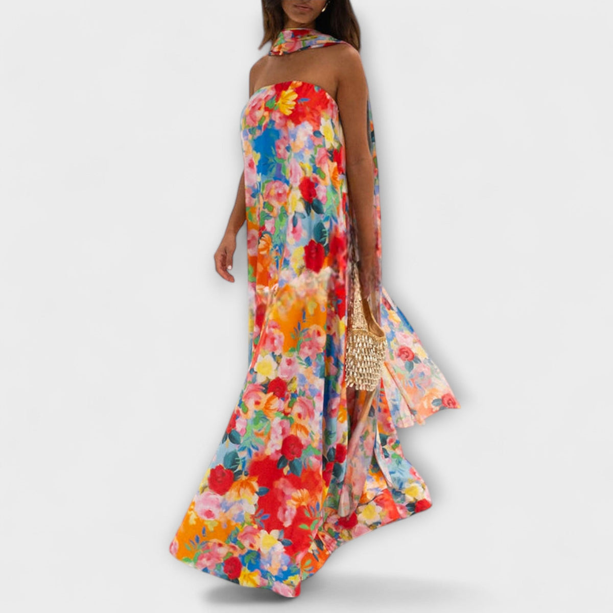 Style200™ | Floral Off-Shoulder Maxi Dress for Events