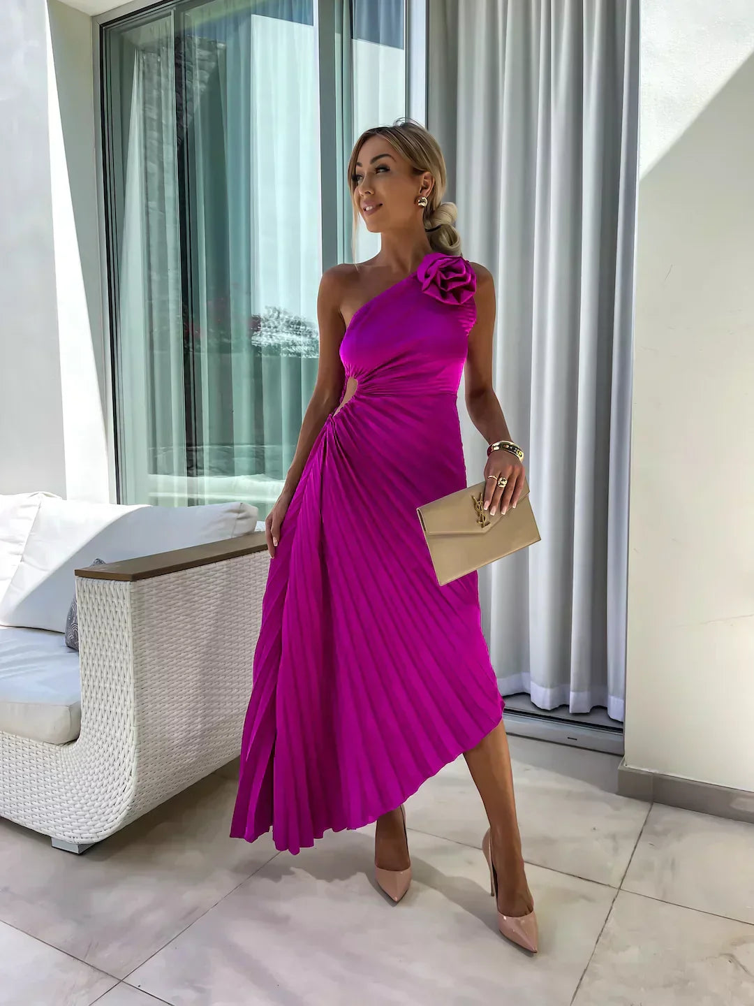 Renée™ | Wedding Guest Dress with Floral Design