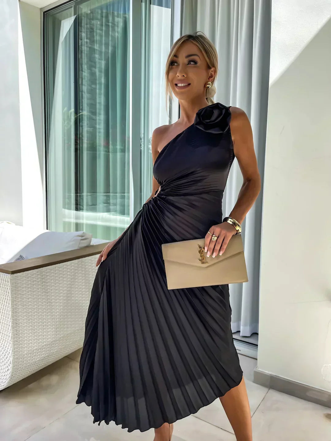 Renée™ | Wedding Guest Dress with Floral Design